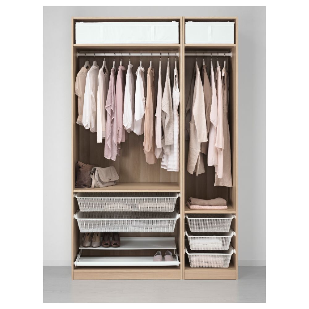 Гардероб, под беленый дуб, 150x58x236 см IKEA PAX ПАКС 691.284.16 - фото 1