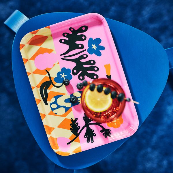 Поднос, 20x28 см, с рисунком, разноцветный IKEA PALPFJÄRIL 105.535.66 - фото 4