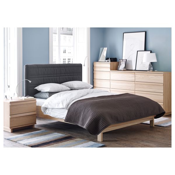 Каркас кровати ОППЛАНД, дубовый шпон, Лонсет - фото 4