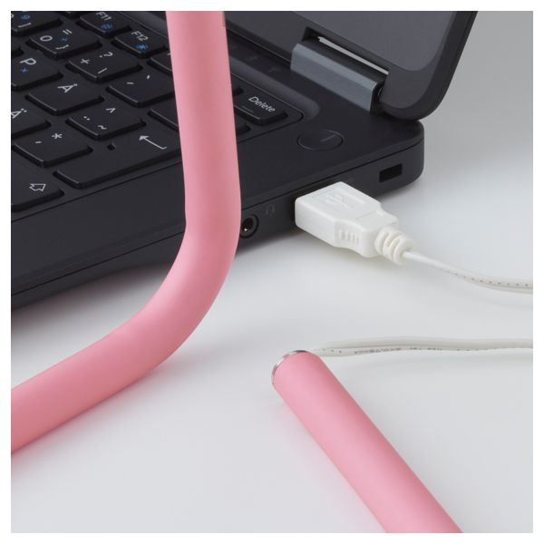 Рабочая лампа, светодиодная ХОРТЕ, светло-розовый, серебристый - схема-чертеж с размерами