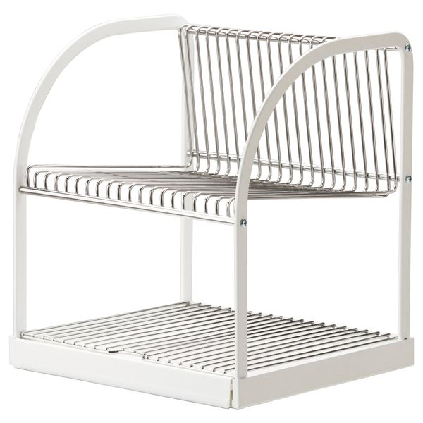 Сушилка посудная БЕСТОЭНДЕ, серебристый, белый (32x29x36 см) - фото 1