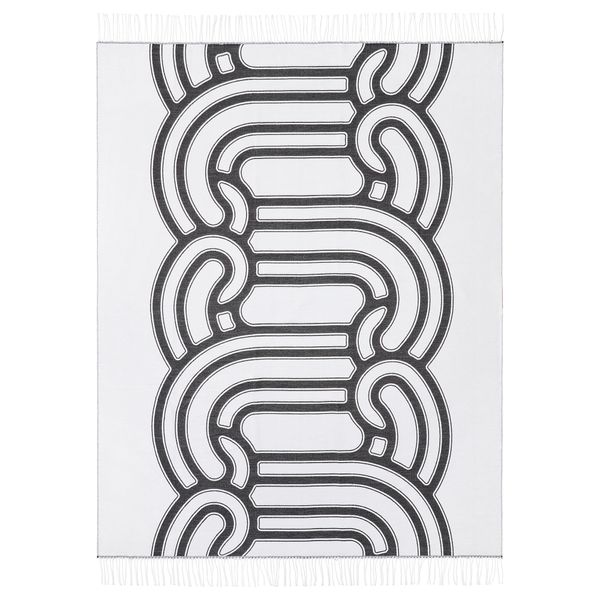 Плед, черный-белый, 130x170 см IKEA SÖTRÖNN 705.696.11 - фото 3