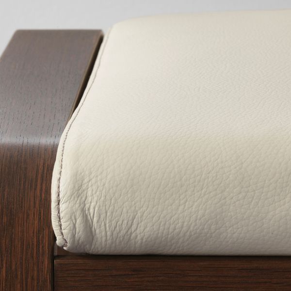 Табурет для ног, коричневый/Глосе белый с оттенком IKEA POÄNG ПОЭНГ 592.516.85 - фото 3