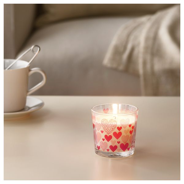 Ароматическая свеча в стакане СИНЛИГ, Ванильное удовольствие, сердце (7.5 см) - фото 2