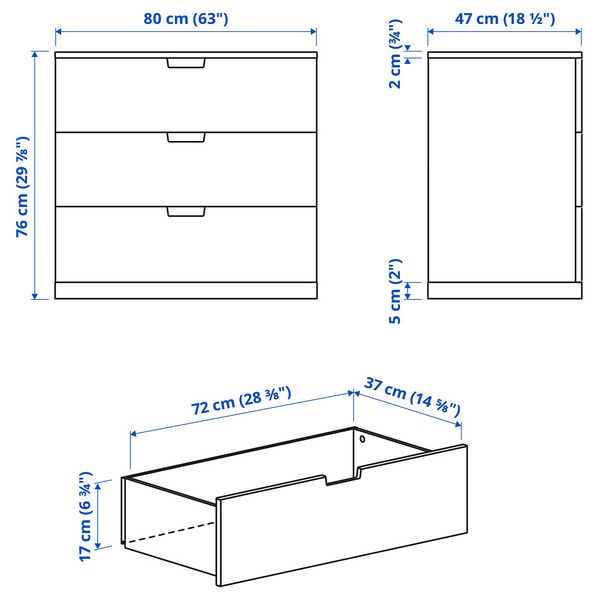 IKEA, дополнительный ракурс - схема-чертеж с размерами