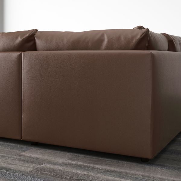 6-местный п-образный диван, с открытым торцом, Фарста темно-коричневый IKEA ВИМЛЕ 192.115.83 - фото 4