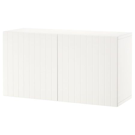 Стеллаж с дверьми, белый/Суттервикен белый 120x42x64 см IKEA BESTÅ БЕСТО 094.420.51