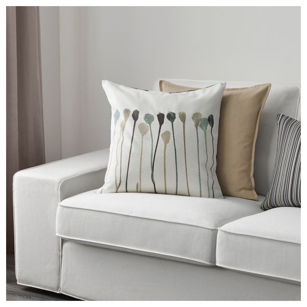 Чехол на подушку СКУГСНЭВА, серый/бежевый (50x50 см) - схема-чертеж с размерами