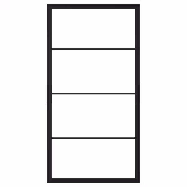 SKYTTA Рама раздвижной двери - чёрный 102x196 см - схема-чертеж с размерами