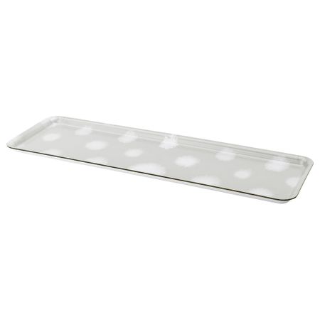 Поднос ВИНТЕР 2015, серый, белый с рисунком (50x16 см)