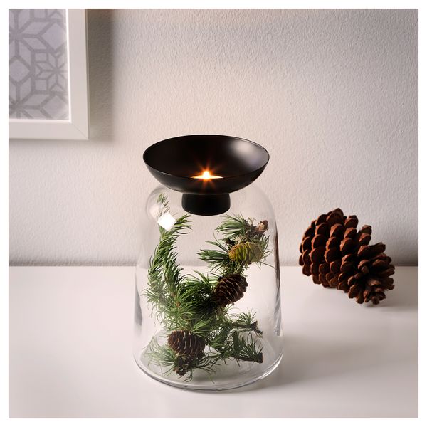 Ваза/подсвечник для греющей свечи ВИНТЕР 2017, прозрачное стекло (21 см) - фото 3