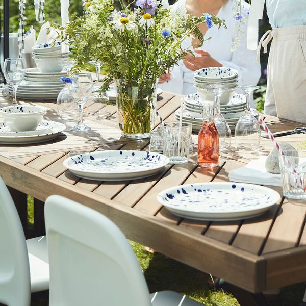 SILVERSIDA СИЛВЕРСИДА Тарелка - с рисунком/синий 26 см - схема-чертеж с размерами