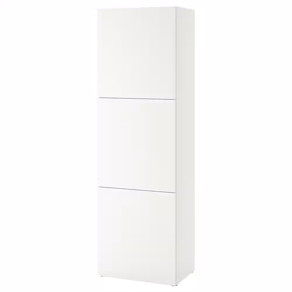 BESTÅ Стеллаж с дверьми - белый Lappviken/белый 60x42x193 см - фото 1