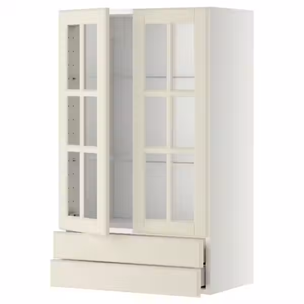 METOD / MAXIMERA Навесной шкаф/2 стекл двери/2 ящика - фото 1