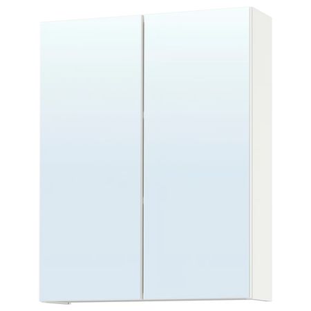 ENHET Зеркальный шкаф с дверцами - белый 60x17x75 см