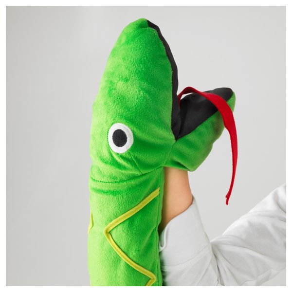 Кукла перчаточная ВЭТТЕНСНОК, змея, зеленый - схема-чертеж с размерами