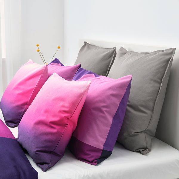 Чехол на подушку, серый 65x65 см IKEA GURLI ГУРЛИ 304.435.91 - схема-чертеж с размерами