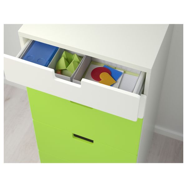 Комбинация для хранения с ящиками СТУВА, белый, зеленый (60x50x128 см) - фото 3