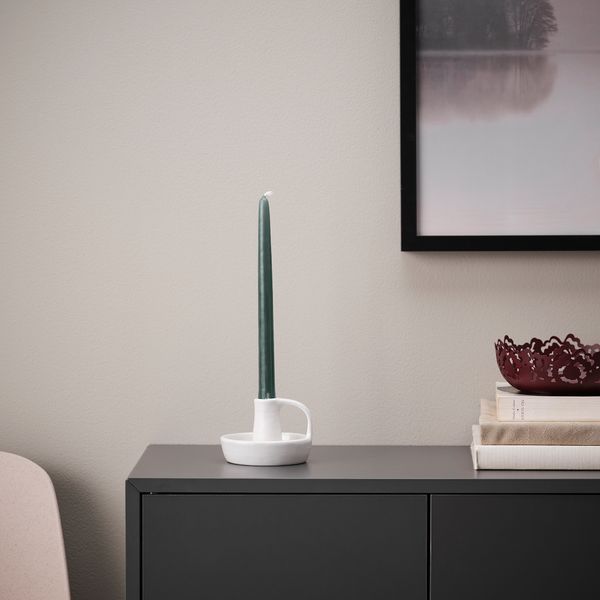 Неароматическая свеча, темный серо-зеленый, 25 см IKEA KLOKHET КЛОКХЕТ 905.703.88 - схема-чертеж с размерами