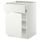 Напольный шкаф для варочной панели, ящик, полка, дверцы МЕТОД / ФОРВАРА, белый, Хэггеби белый (60x60 см)