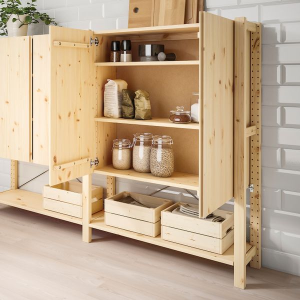 2 секции, полки/шкаф, сосна 174x30x124 см IKEA IVAR ИВАР 093.909.81 - фото 3