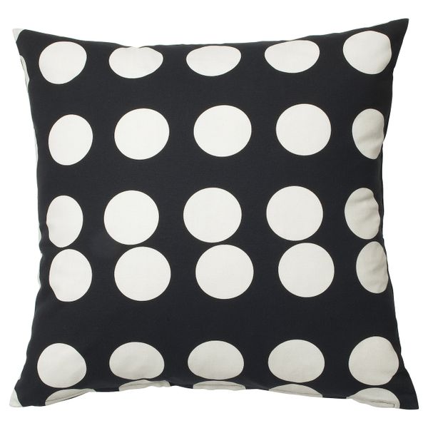 Чехол на подушку, черный-белый 50x50 см IKEA KLARASTINA КЛАРАСТИНА 504.438.30 - фото 1