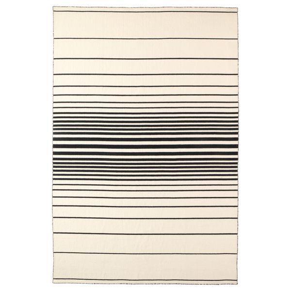 Ковер, безворсовый РИСТИНГЕ, ручная работа белый с оттенком белый с оттенком, черный (200x300 см) - фото 1