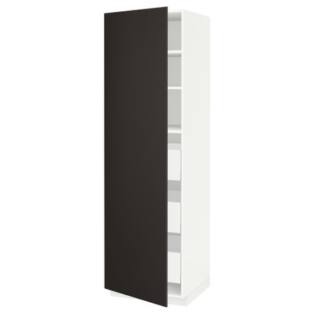 Высокий шкаф с ящиками, 60x60x200 cm IKEA METOD МЕТОД/MAXIMERA МАКСИМЕРА 593.589.45