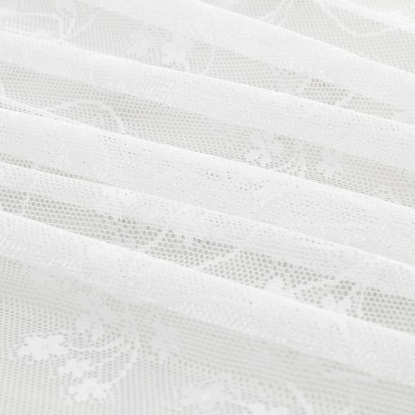 Гардины, 2 шт., белый, цветок, 145x300 см IKEA ИНГВИЛЬД 803.867.05 - фото 3