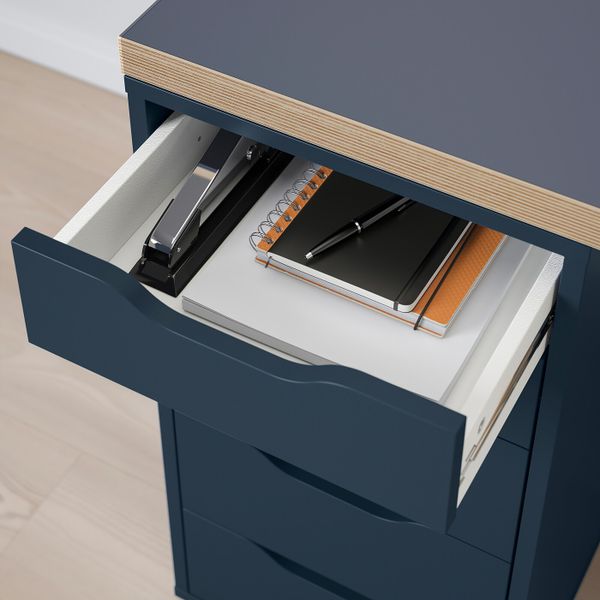 Стол, черно-синий 150x75 см IKEA ЛИННМОН / АЛЕКС 993.040.07 - схема-чертеж с размерами