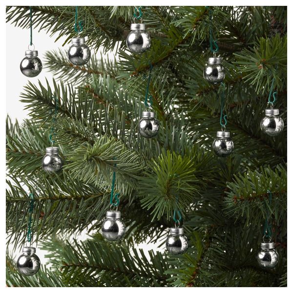 Украшение, шар ВИНТЕР 2017, стекло серебристый (2 см) - схема-чертеж с размерами