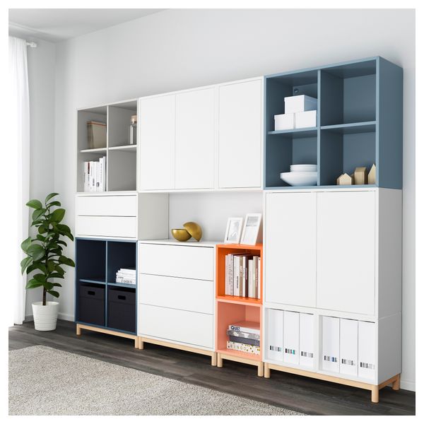 Комбинация шкафов с ножками ЭКЕТ, разноцветный (245x35x185 см) - фото 2