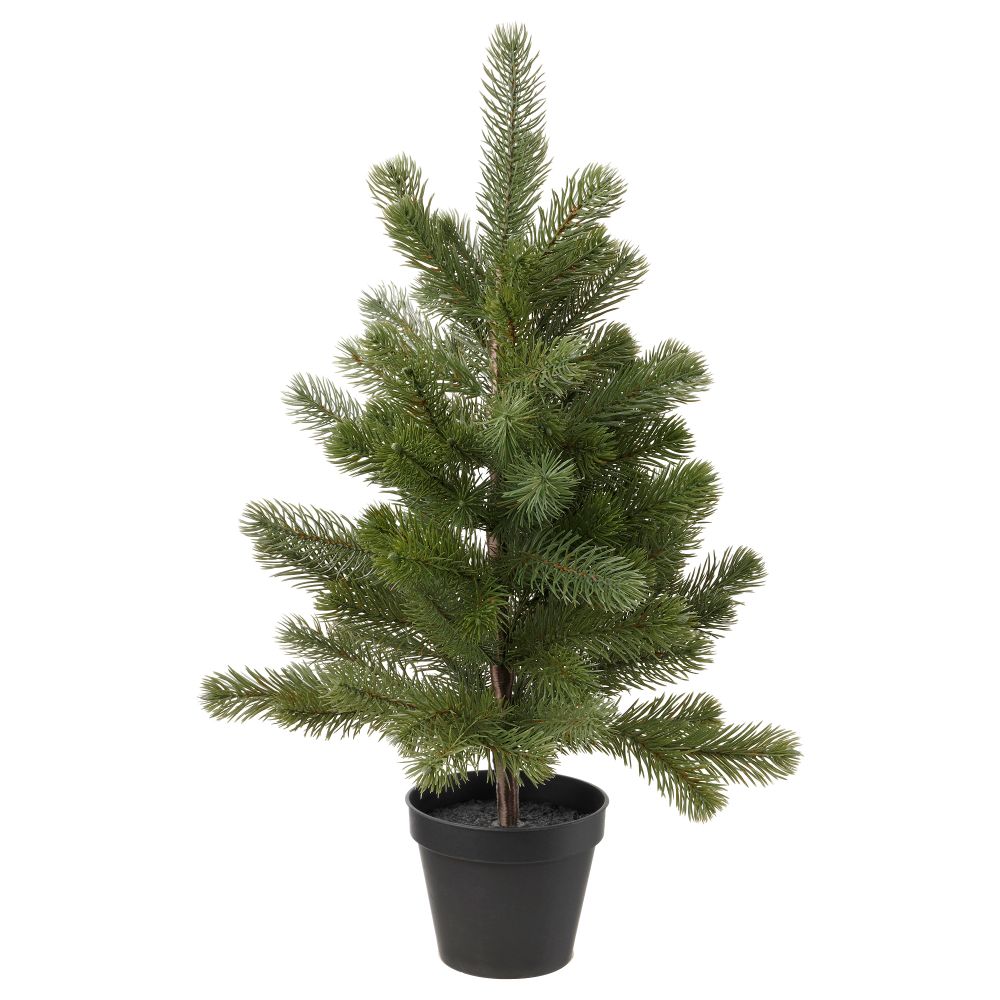 Искусственное растение в горшке ФЕЙКА, рождественская елка (12 см) - схема-чертеж с размерами