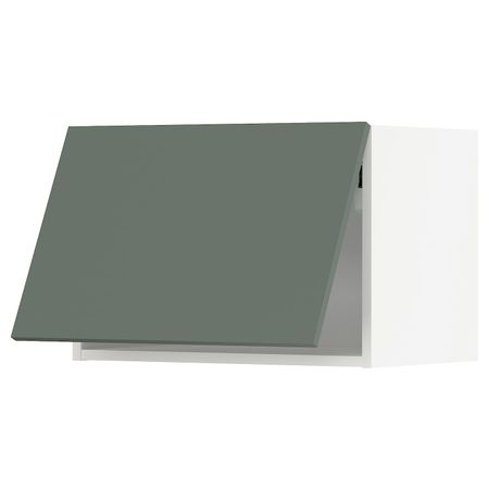 Горизонтальный навесной шкаф, белый/Бодарп серо-зеленый 60x40 см IKEA МЕТОД 393.176.92