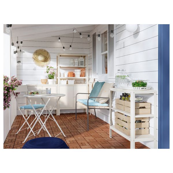 Садовая скамья со спинкой, серый IKEA ПРЭСТХОЛЬМ 104.363.51 - фото 2