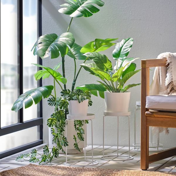 LÅNGNÄBB Пьедестал для цветов - д/дома/улицы/белый 26 см - фото 4