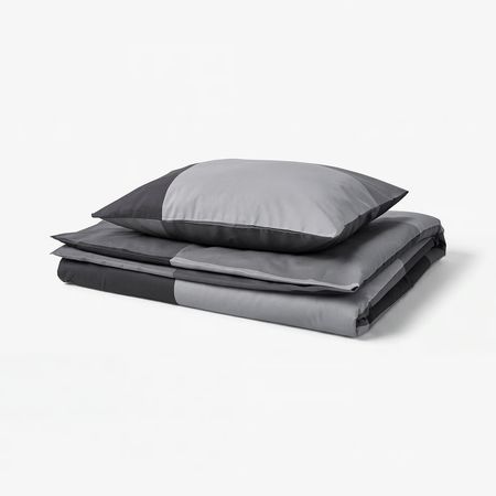 BRUNKRISSLA Пододеяльник и наволочка - чёрный 150x200/50x60 см