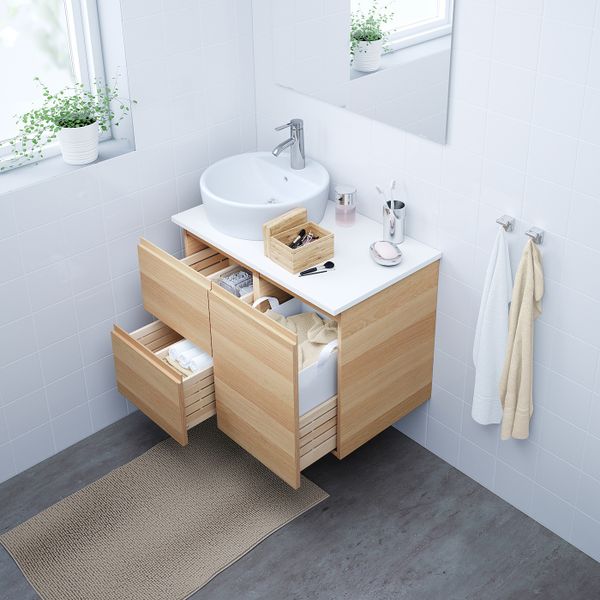 Шкаф, под беленый дуб, 40x47x58 см IKEA ГОДМОРГОН 603.791.50 - фото 2