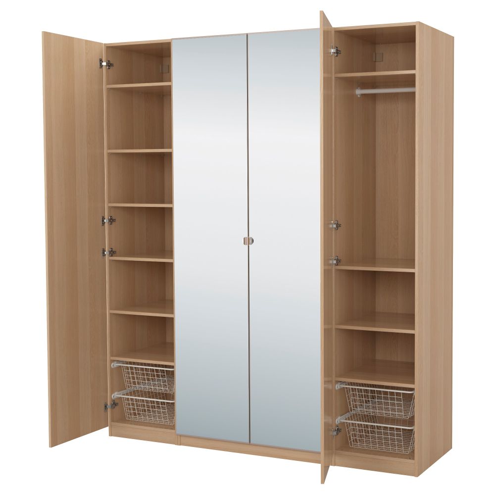 Гардероб ПАКС, под беленый дуб, Вольда Викедаль (200x60x236 см) - фото 1