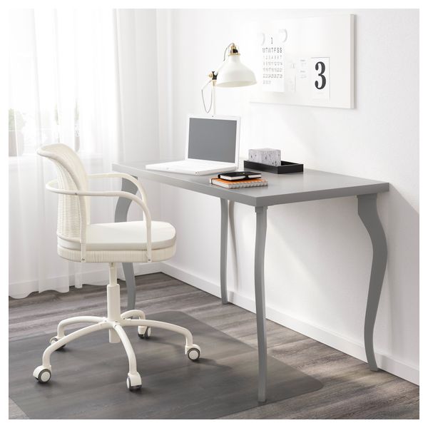 Стол ЛИННМОН / ЛАЛЛЕ, серый (120x60 см) - схема-чертеж с размерами