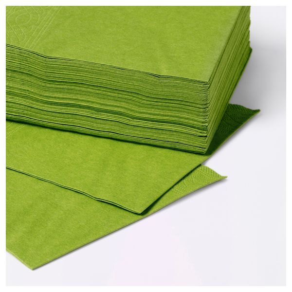 Салфетка бумажная ФАНТАСТИСК, классический зеленый (24x24 см) - схема-чертеж с размерами