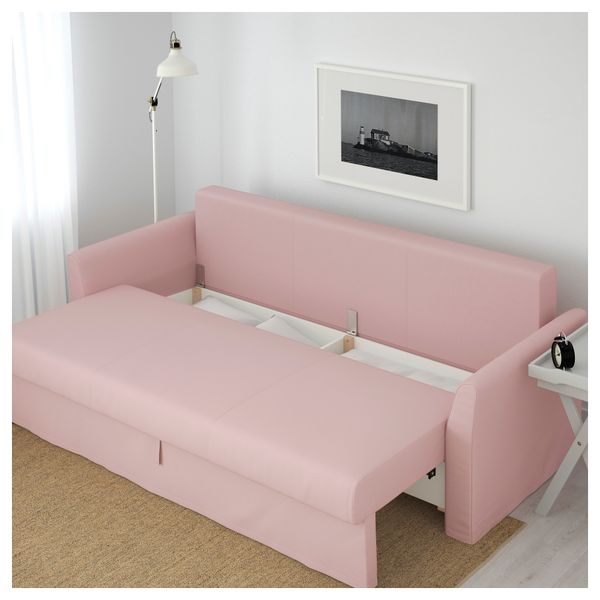 Диван-кровать 3-местный ХОЛЬМСУНД, Ранста светло-розовый - фото 4