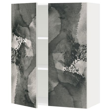 Навесной шкаф с полками, 2 дверцы МЕТОД, белый