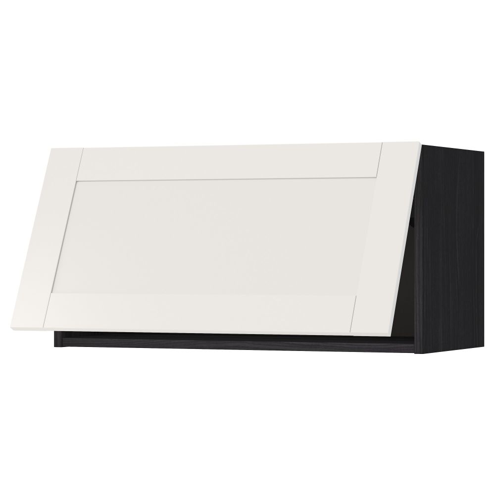 Горизонтальный навесной шкаф МЕТОД, черный, Сэведаль белый - схема-чертеж с размерами