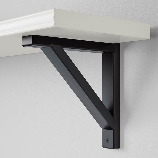 Полка навесная, белый, черный, 80x22 см IKEA БЕРГСХУЛЬТ / ЭКБИ ВАЛЬТЕР 992.906.99 - схема-чертеж с размерами