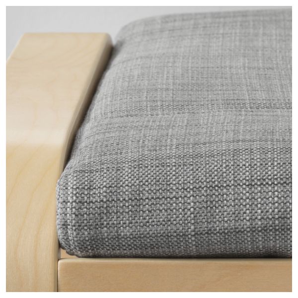 Табурет для ног ПОЭНГ, березовый шпон, Исунда серый - фото 3