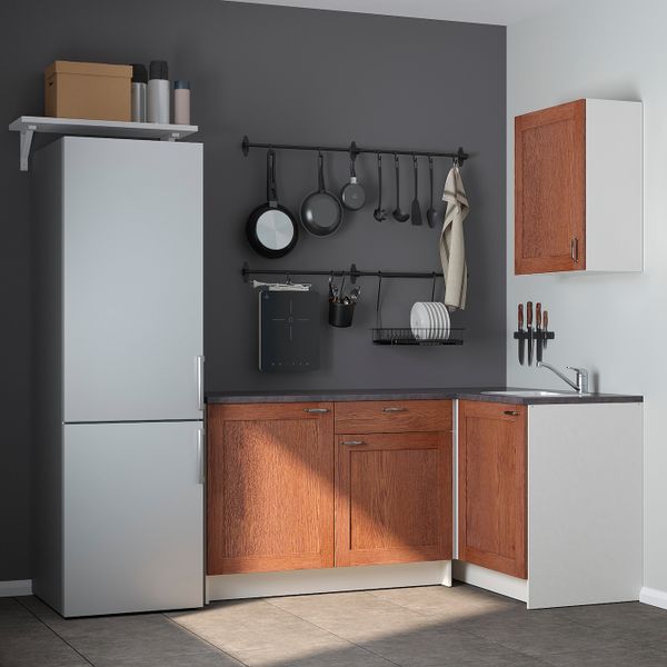 Кухня, под коричневый мореный ясень 120x180x220 см IKEA KNOXHULT КНОКСХУЛЬТ 094.177.73 - фото 2