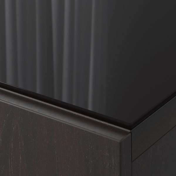 Верхняя панель, стекло черный 180x40 см IKEA BESTÅ БЕСТО 603.838.97 - схема-чертеж с размерами