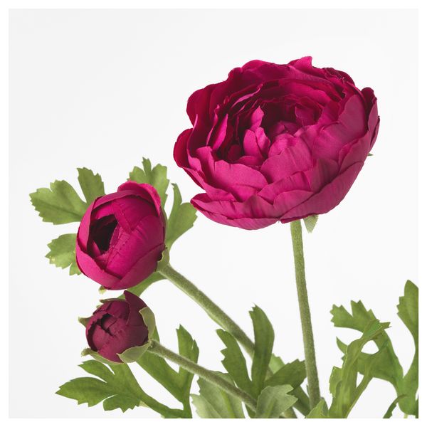 Цветок искусственный СМИККА, лютик, темно-розовый (52 см) - схема-чертеж с размерами