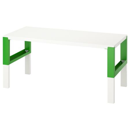 Письменный стол, белый/зеленый 128x58 см IKEA PÅHL ПОЛЬ 992.784.09